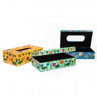 Wooden Green Hand-Painted Tissue Box  