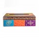 Blue Colored Conework Wooden Tissue Box Blue Colored Conework Wooden Tissue Box