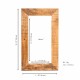 Rough Wood Rectangular Mirror Frame light Polish  