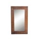Rough Wood Rectangular Mirror Frame Dark Polish  