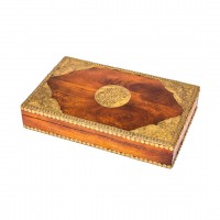 antique brass work wodden box ( 12 x 18 inch)