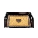 Wooden brass artwork Tray ( Set of two )
