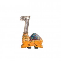 Wooden Hand painted Camel Showpiece 7 x 8 inch