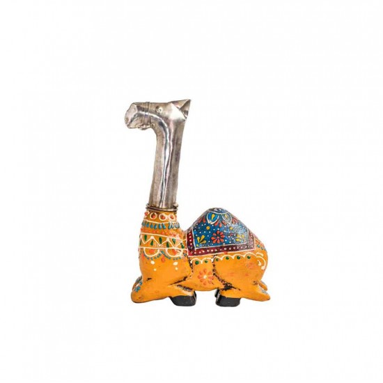 Wooden Hand painted Camel Showpiece 7 x 8 inch