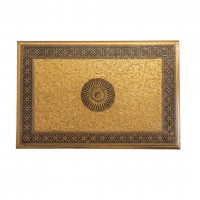 Rectangular Brass Work Puja Chowki 12 x 18 