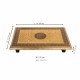 Rectangular Brass Work Puja Chowki 12 x 18 
