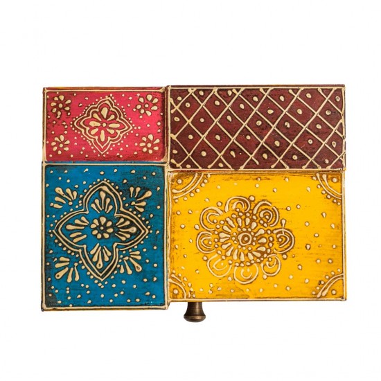 Colorful Oriental jewellery box And Organizer 5.5 x 7 inch  