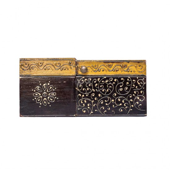 Colorful Oriental jewellery box  5.5 x 7 inch  
