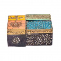 Colorful Oriental jewellery box  5.5 x 7 inch  