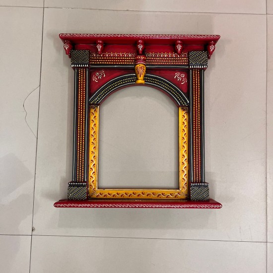 hand painted wooden arch frame traditional wall décor Indune Hand-Painted Wooden Arch Frame