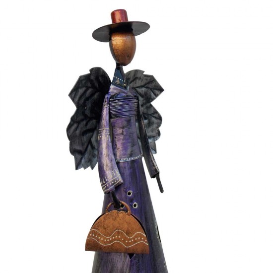 Angel with Hat and Bag- Iron / Painted