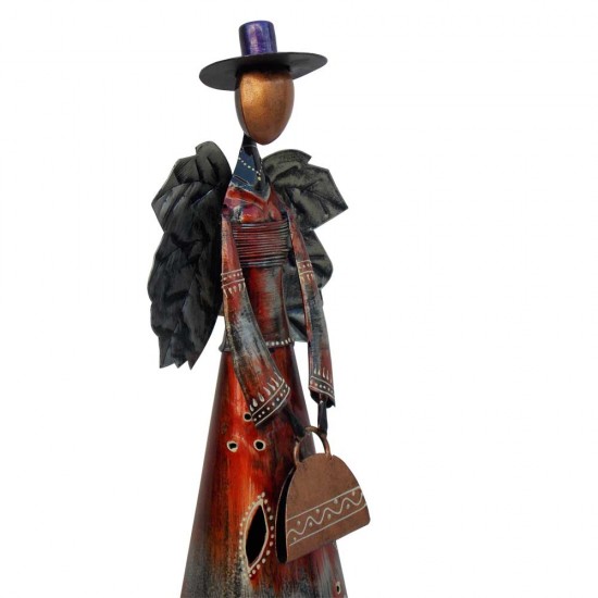 Angel with Hat and Bag- Iron / Painted Angel with Hat and Bag- Iron / Painted