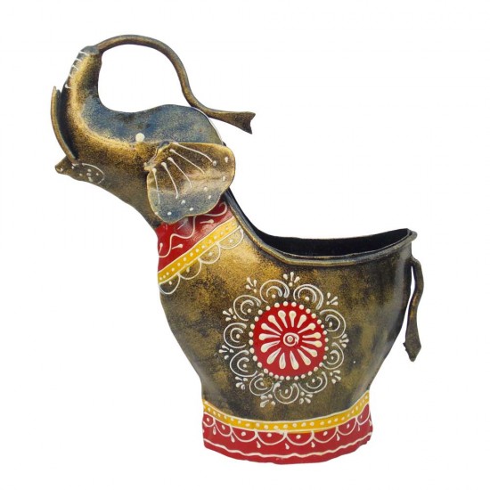 Elephant Pen Stand / Flower Vase. Iron/ Painted Elephant Pen Stand / Flower Vase. Iron/ Painted