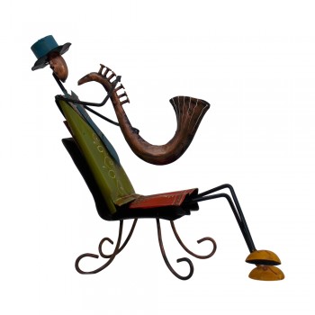 Hat Musician on Chair - Saxophone