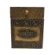 Embossed Brass Art Wooden Coffee Container Box - Full Brass Embossed Brass Art Wooden Coffee Container Box - Full Brass