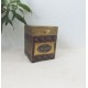 Embossed Brass Art Wooden Sugar Container Box - Full Brass Embossed Brass Art Wooden Sugar Container Box - Full Brass