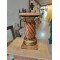 Antique Mettalic Twisted Rope Wooden Pillar  height 18 Inch