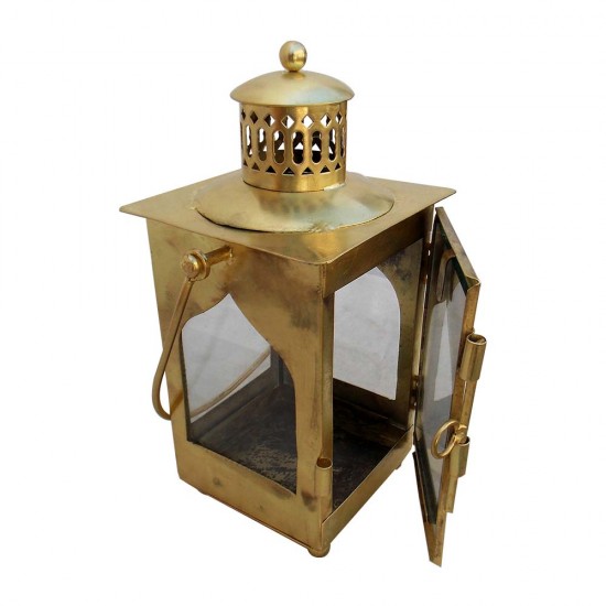 Antique Golden Finish Iron Lantern