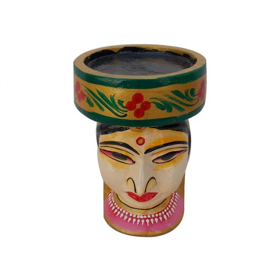 Painted Babli Candle Stand 6 Inch Painted Babli Candle Stand 6 Inch