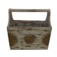 Wooden Basket Magazine Holder - Distress White Wooden Basket Magazine Holder - Distress White