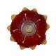 Iron Red Lotus with Glass Votive- Festive Decor