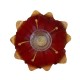 Iron Red Lotus with Glass Votive- Festive Decor Iron Red Lotus with Glass Votive- Festive Decor