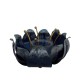 Iron Blue Lotus with Glass Votive- Festive Decor