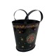 Iron Painted Bucket - Set of Two Iron Painted Bucket - Set of Two