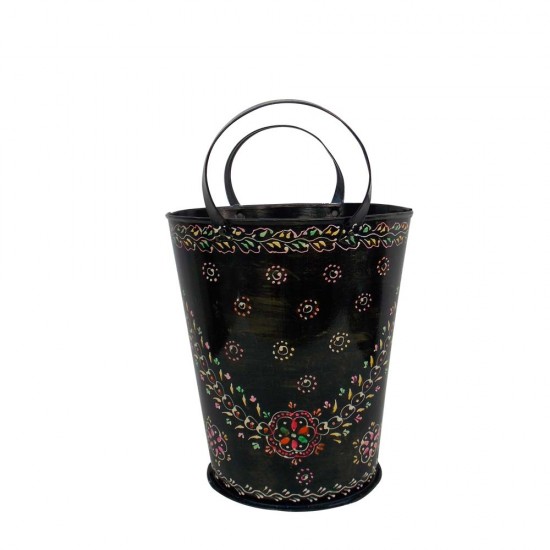 Iron Painted Bucket - Ht. 13 inches