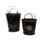 Iron Painted Bucket - Set of Two