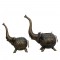 Iron Perforated Elephant Tea Light- Festive Decor - Set of Two