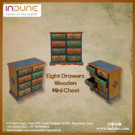 Eight Drawers Wooden Mini Chest Eight Drawers Wooden Mini Chest
