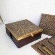 Embossed Brass Art Tea Coaster- Set of 6 in a Box.