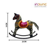 Painted Rocking Horse - Table Decor Showpiece