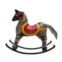 Painted Rocking Horse - Table Decor Showpiece