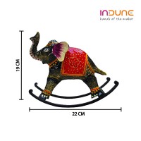 Painted Rocking Elephant - Table Decor Showpiece