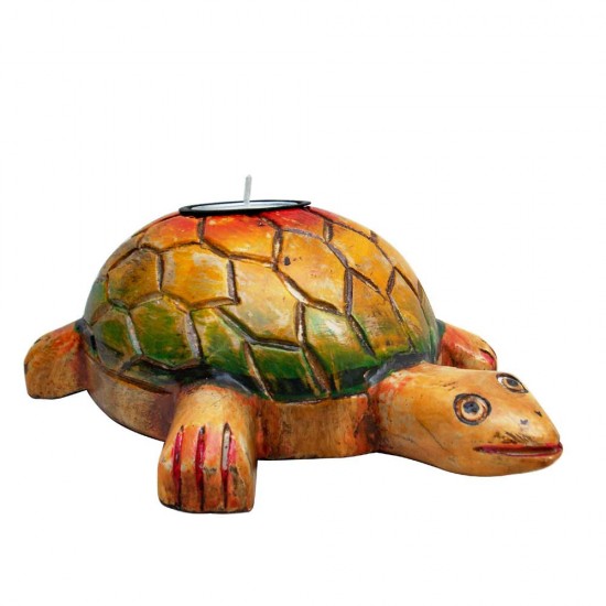 Good Luck Turtle Tealight - Wooden (Tortoise)