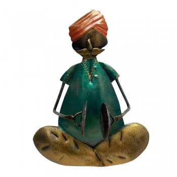 Iron Craft Wall Decor Rajasthani Musician - Manjira