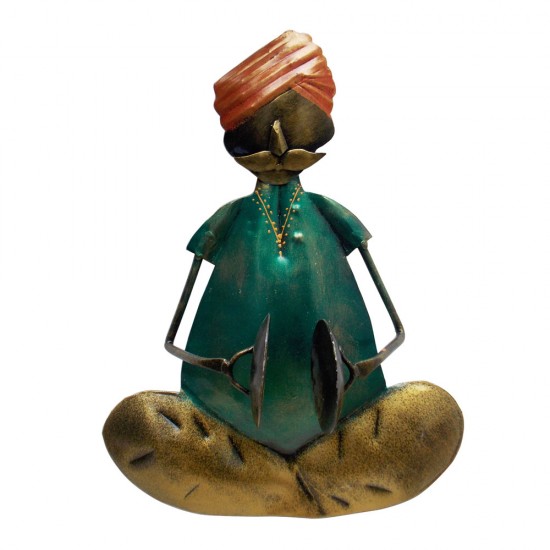 Iron Craft Wall Decor Rajasthani Musician - Manjira