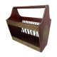 Dark Walnut Polished Wood & Iron Craft Magazine Basket - Embellished with Embossed Brass Artwork Dark Walnut Polished Wood & Iron Craft Magazine Basket - Embellished with Embossed Brass Artwork
