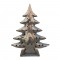 Silver Polished Iron Craft Christmas Tree Showpiece cum T-Lite Holder - 12 Inch