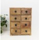 Raw Wood Mini Chest of 8 Drawers Raw Wood Mini Chest of 8 Drawers