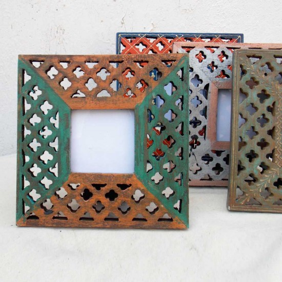 Wooden Photo Frames Jali - Assorted Colors