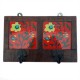 Wooden Two Hook With Ceramic Tile (Mix-Assorted Colours)
