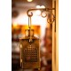 Antique Golden Finish Iron Minar Lantern with Wall Bracket Antique Golden Finish Iron Minar Lantern with Wall Bracket