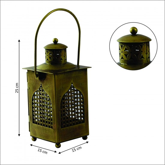 Antique Golden Finish Iron Minar Lantern