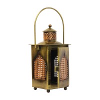 Antique Golden-Copper Finish Iron Minar Lantern