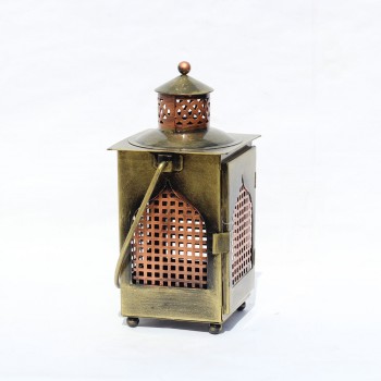 Antique Golden-Copper Finish Iron Minar Lantern