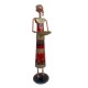 Tribal Women at Farm - Red