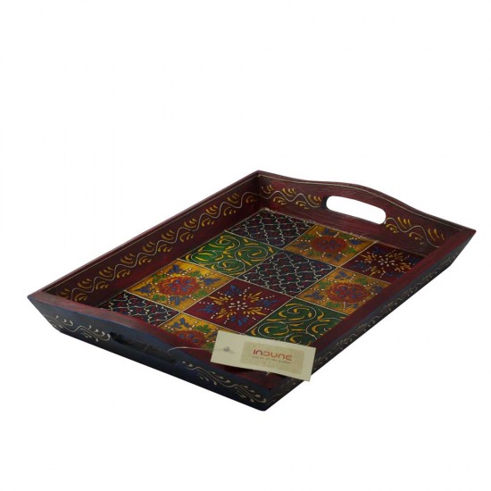 Hand Painted Wooden Serving Tray Hand Painted Wooden Serving Tray